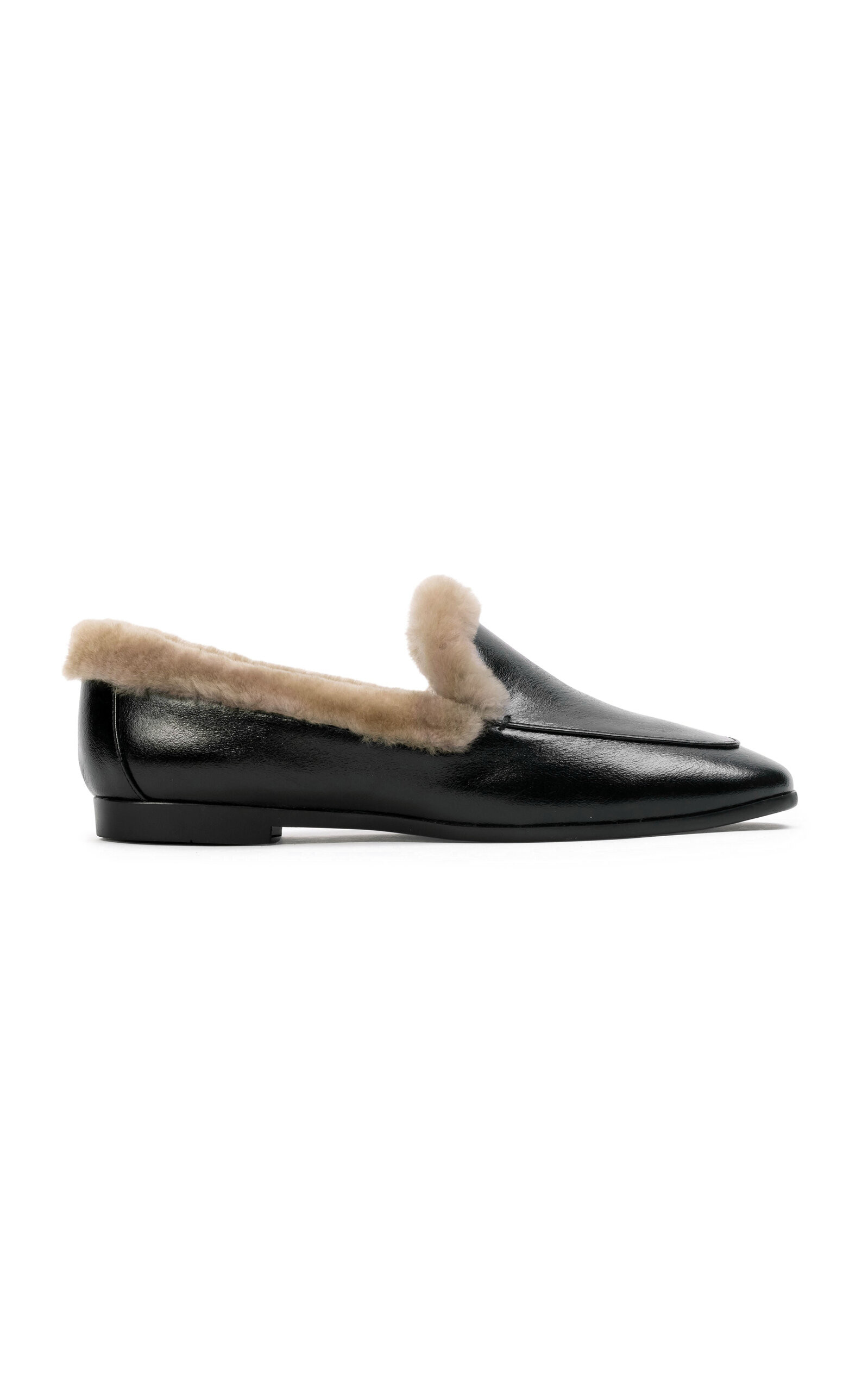 Black Suede Studio Zora Shearling Loafers - Moda Operandi | Moda Operandi (Global)