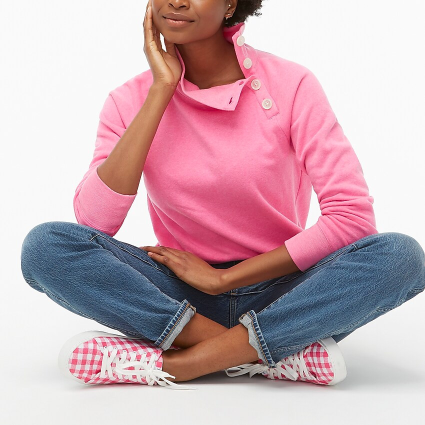 Button-collar pullover sweatshirt | J.Crew Factory