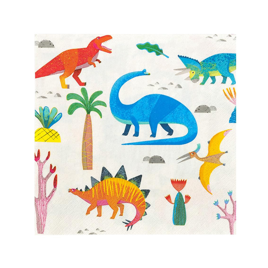 Talking Tables Dinosaur Paper Napkins Serviettes For Girls or Boys Birthday Party, 13" x 13", Mix... | Amazon (US)