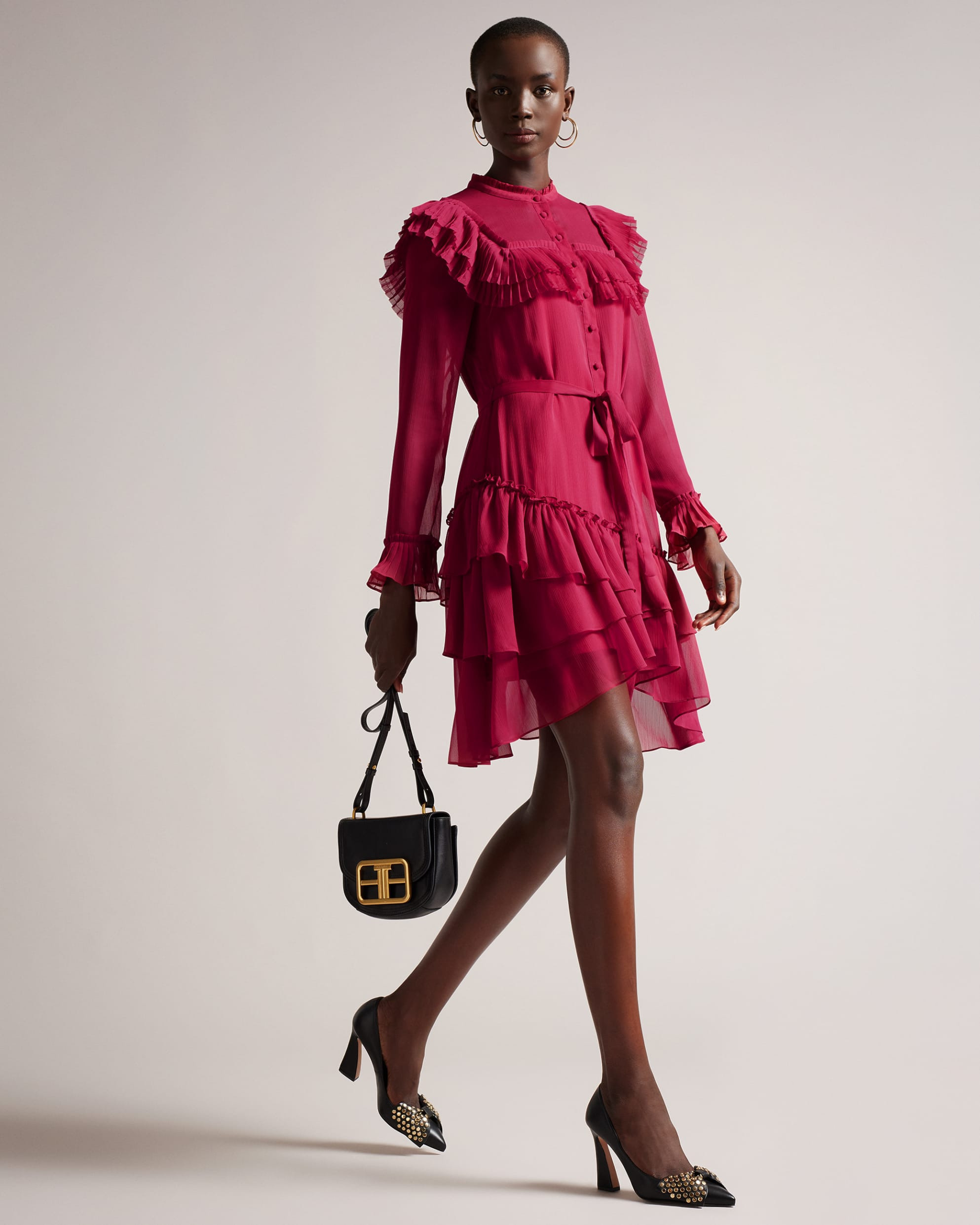 Ruffle Detail Mini Shirt Dress | Ted Baker (US)