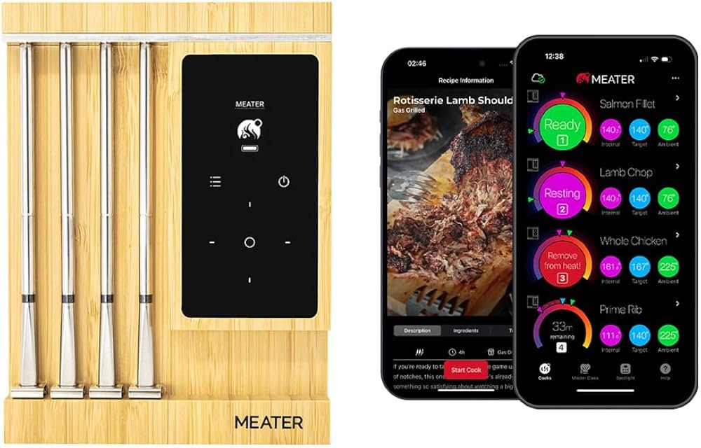 MEATER Pro XL: Wireless Smart Meat Thermometer | 4 Multi-Sensor Probes | Bluetooth & WiFi | 1000... | Amazon (US)