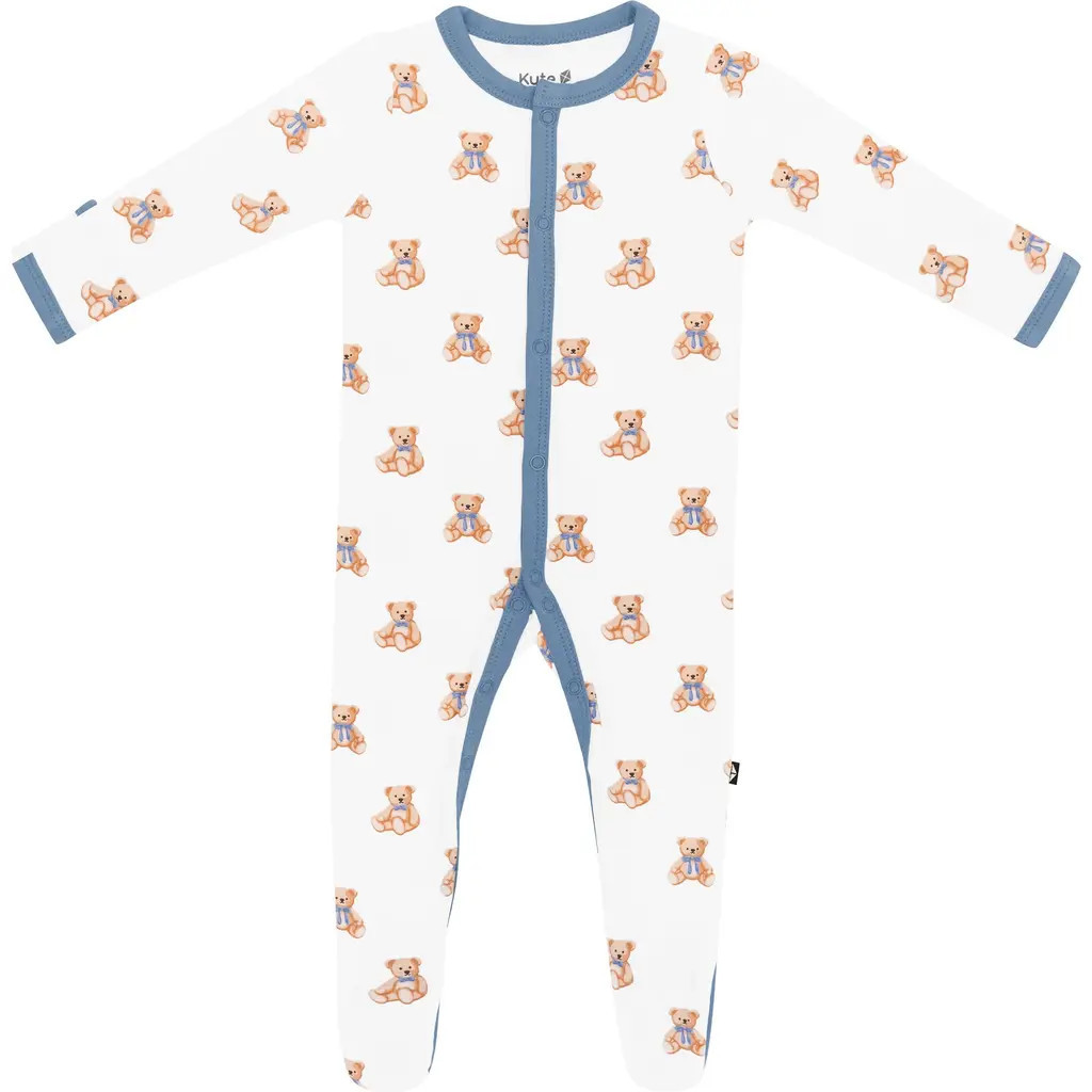 Kyte BABY Teddy Bear Snap Footie at Nordstrom, Size Newborn | Nordstrom