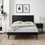 Modway Alana Wood Queen Platform Bed in Black with Splayed Legs | Amazon (US)