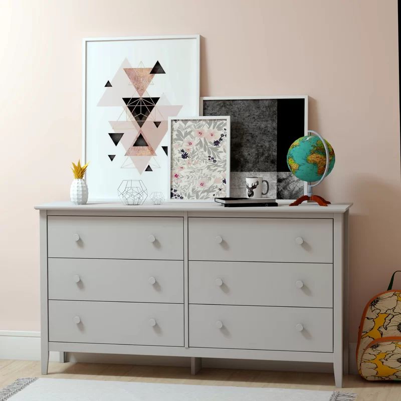 Husby Simplicity 6 Drawer Double Dresser | Wayfair Professional