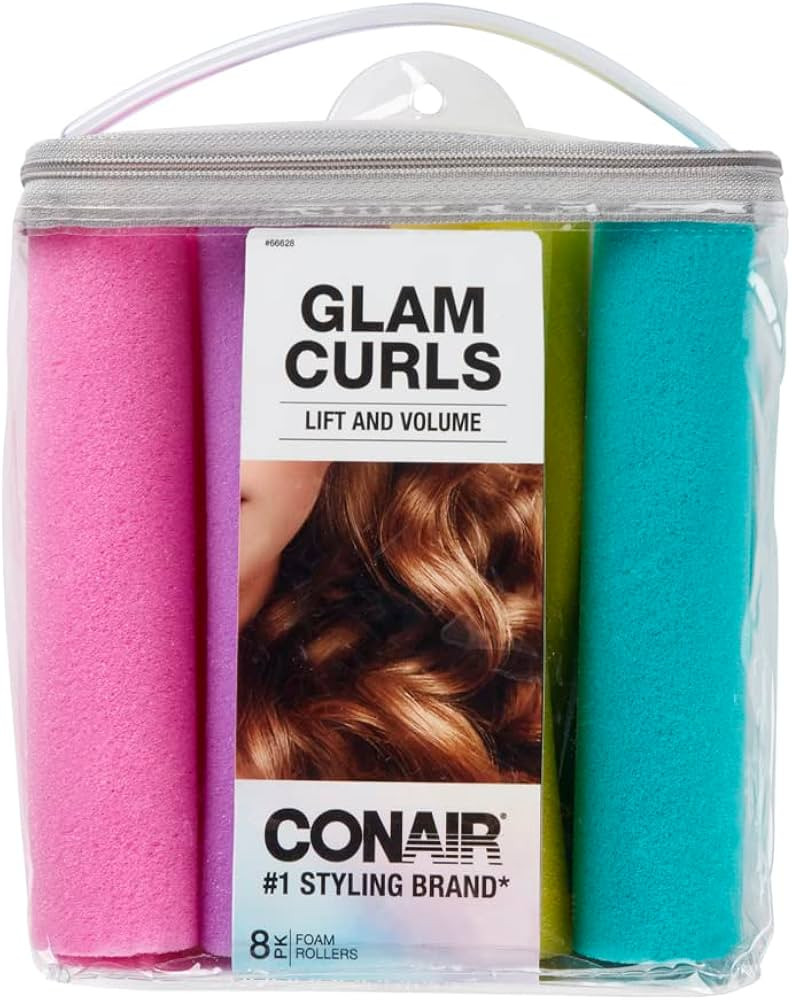 Conair Foam Hair Rollers -Heatless curls - Foam Rollers - Hair Rollers - Loose Hair Curlers in As... | Amazon (US)