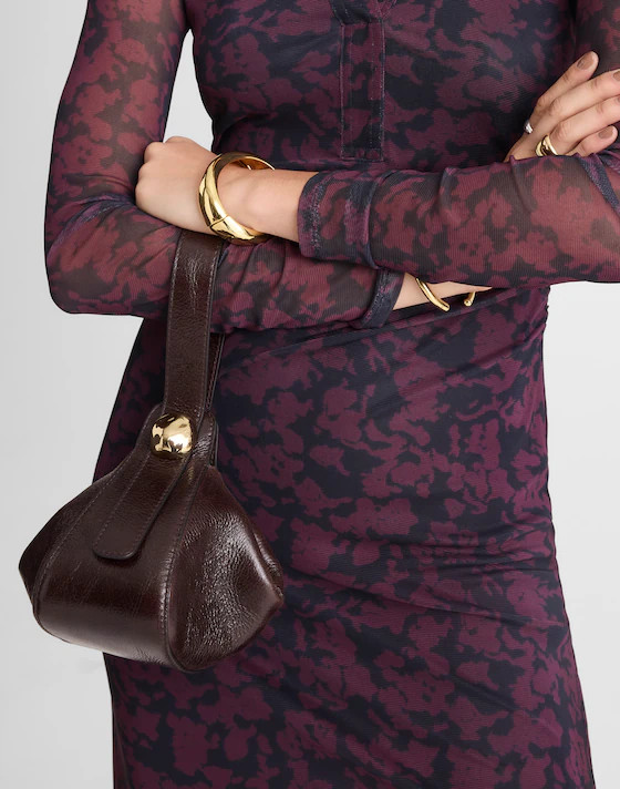 The Sculpted Metal Wristlet Bag | Madewell