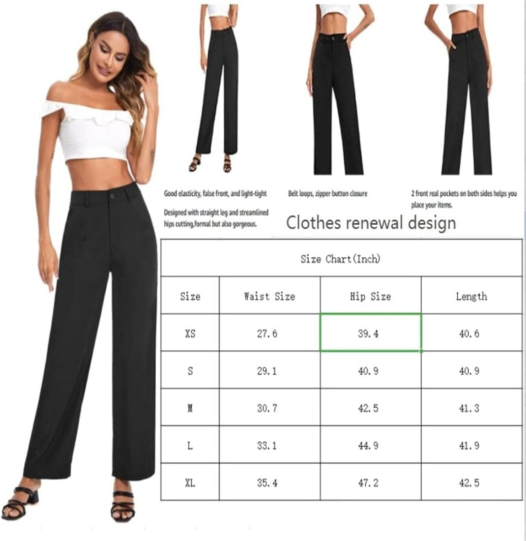 SweatyRocks Women's Elegant High Waist Solid Long Pants Office Trousers | Amazon (US)