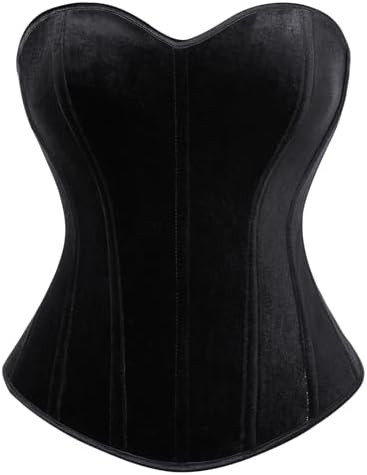 Scarlet Darkness Vintage Velvet Corset Tops for Women Overbust Bodyshaper Gothic Party Club Top S... | Amazon (US)