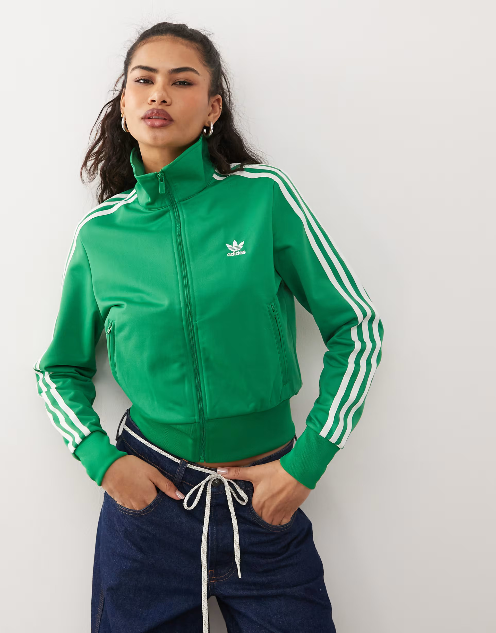 adidas Originals Firebird track top in green | ASOS | ASOS (Global)