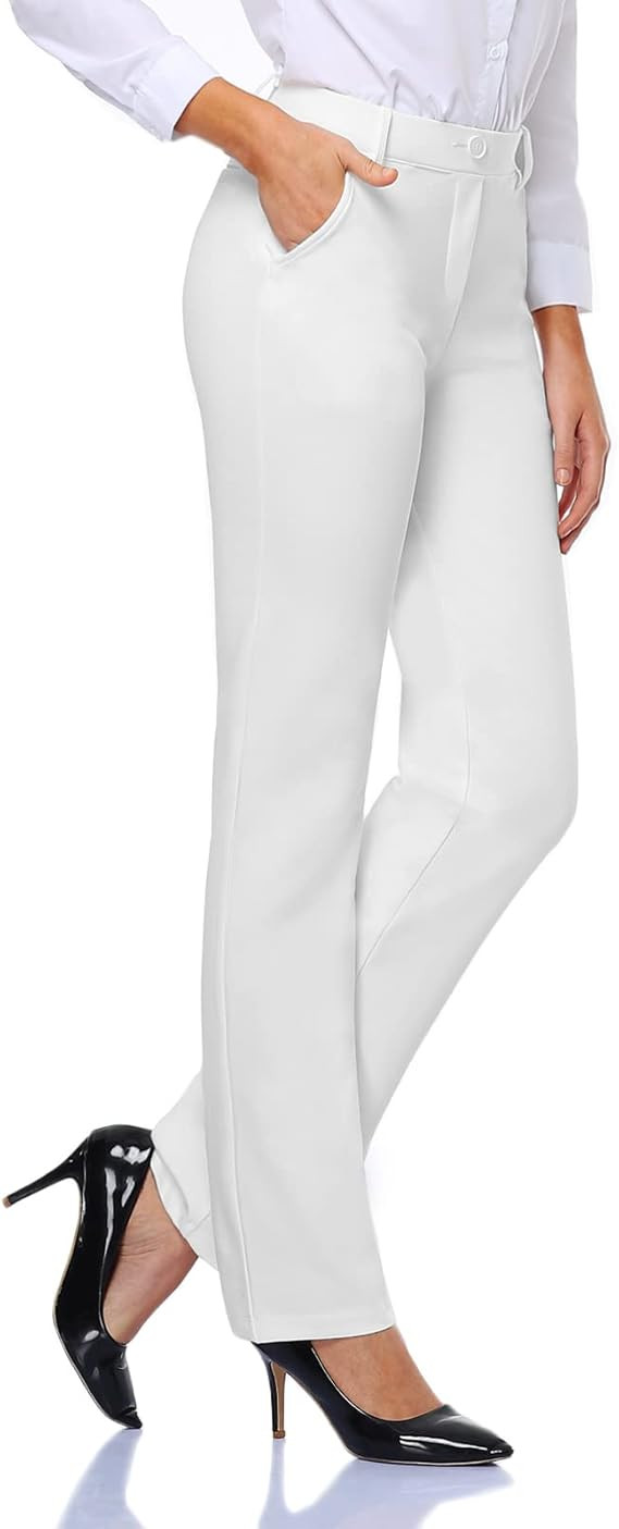 Tapata Women's 28''/30''/32''/34'' Stretchy Straight Dress Pants with Pockets Tall, Petite, Regul... | Amazon (US)