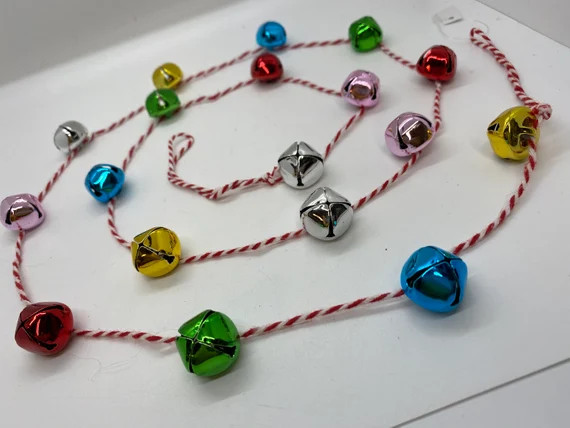 Jingle Bell Garland 55 Long Multi Color Jingle Bells | Etsy | Etsy (US)
