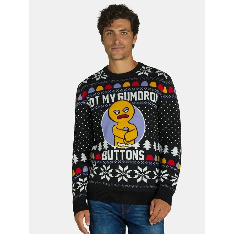 Gingerbread Man Men's & Big Men's Ugly Christmas Sweater, Sizes S-3XL | Walmart (US)