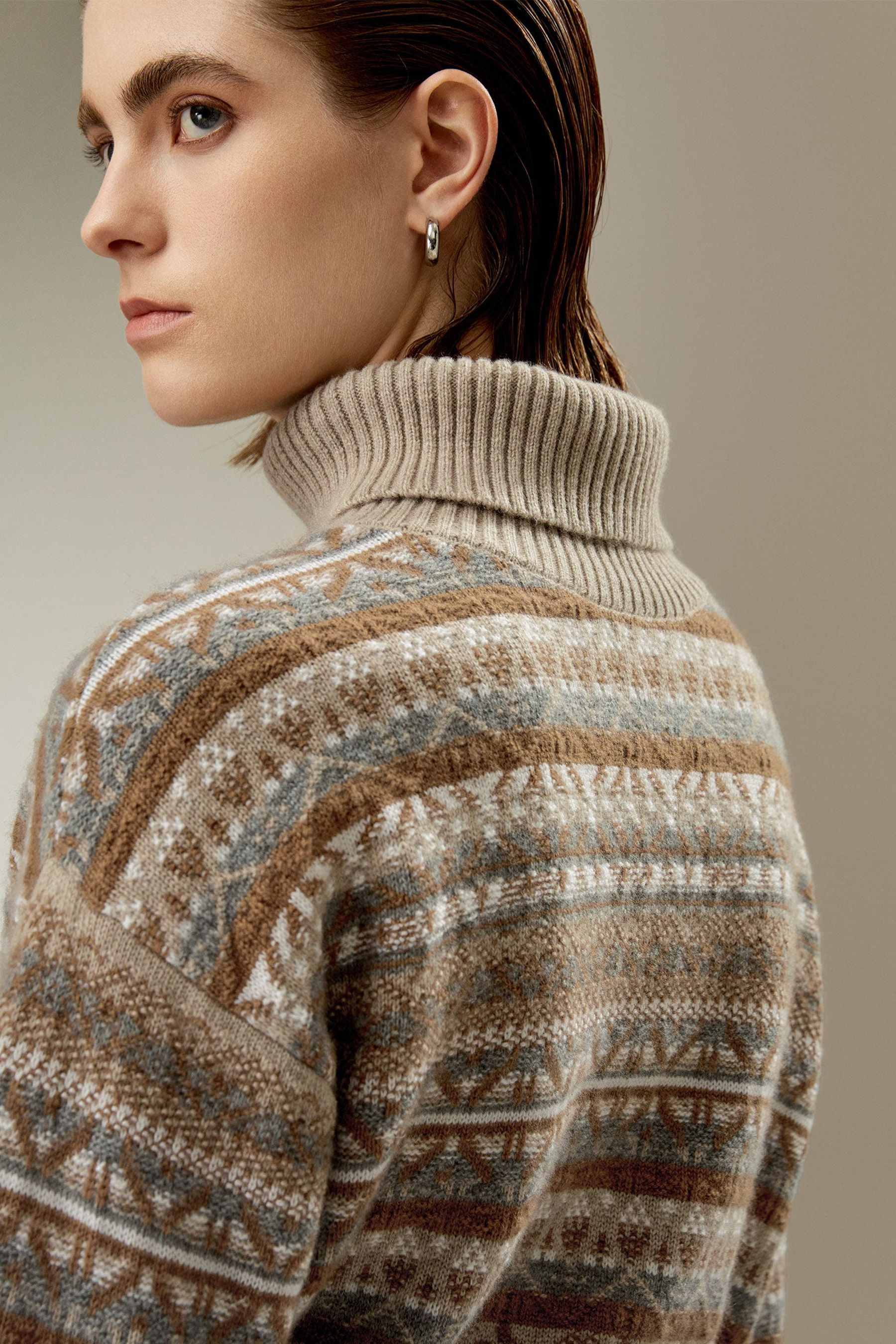 Fair Isle Cashmere Pullover | LILYSILK