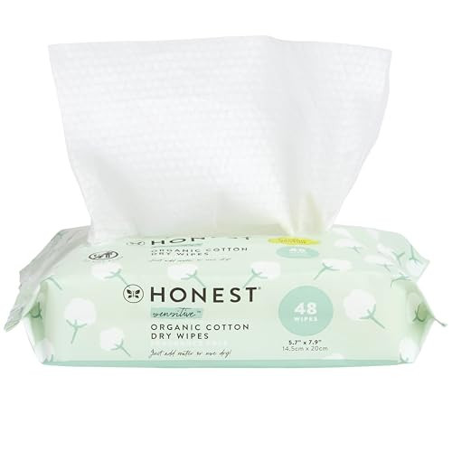 The Honest Company 100% Pure Organic Cotton Dry Wipes | Multi-Use Disposable Facial Cloth and Baby Wipe | Hypoallergenic and Gentle on Skin | 48 Count | Amazon (US)