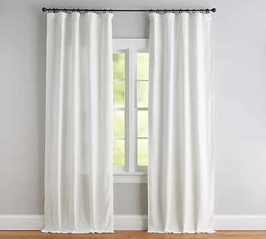 Seaton Textured Cotton Curtain | Pottery Barn (US)
