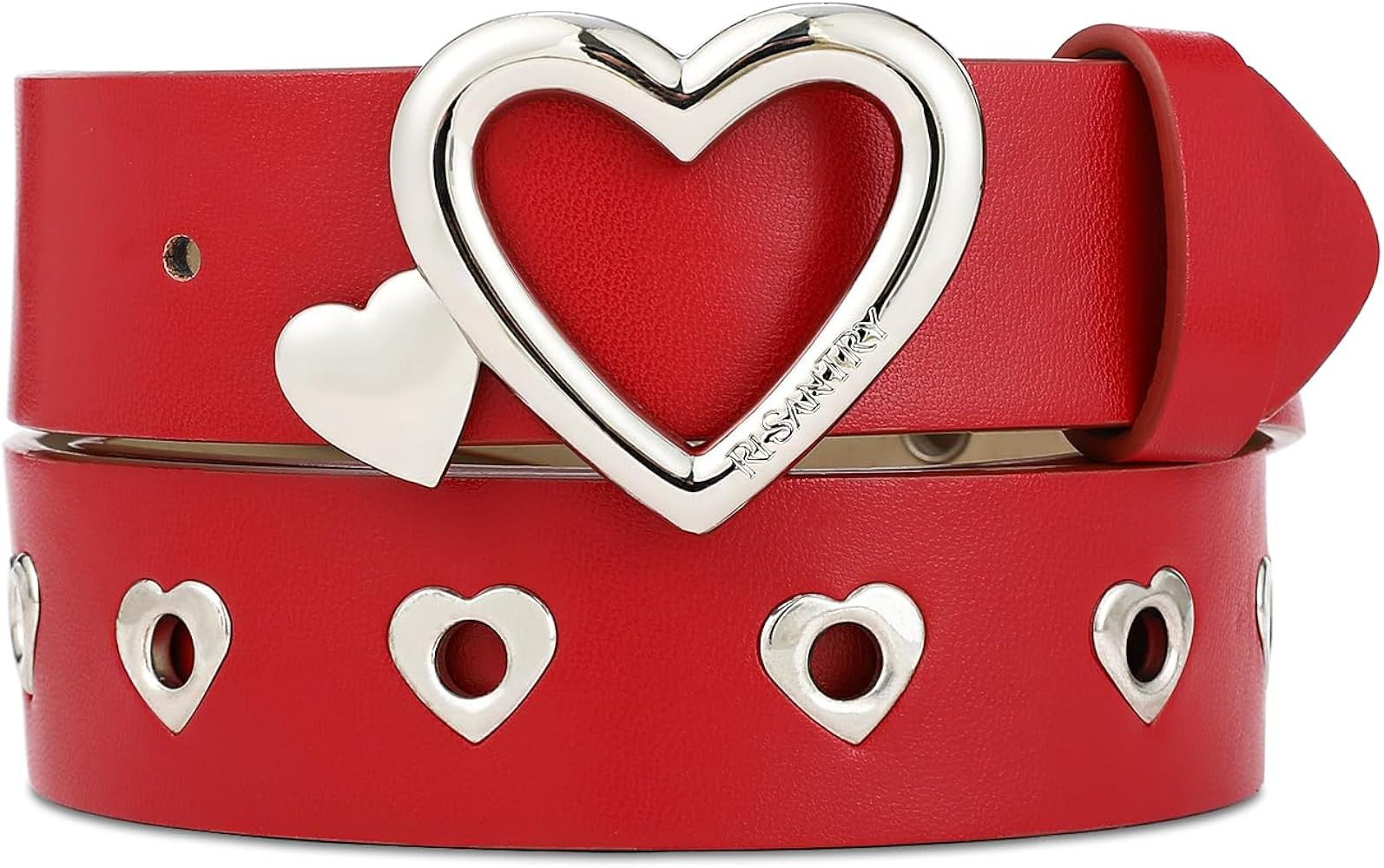 Red Heart Belts for Women Fashion, Ladies Dress Belts for Women Dressy, Black Leather Belts for W... | Amazon (US)