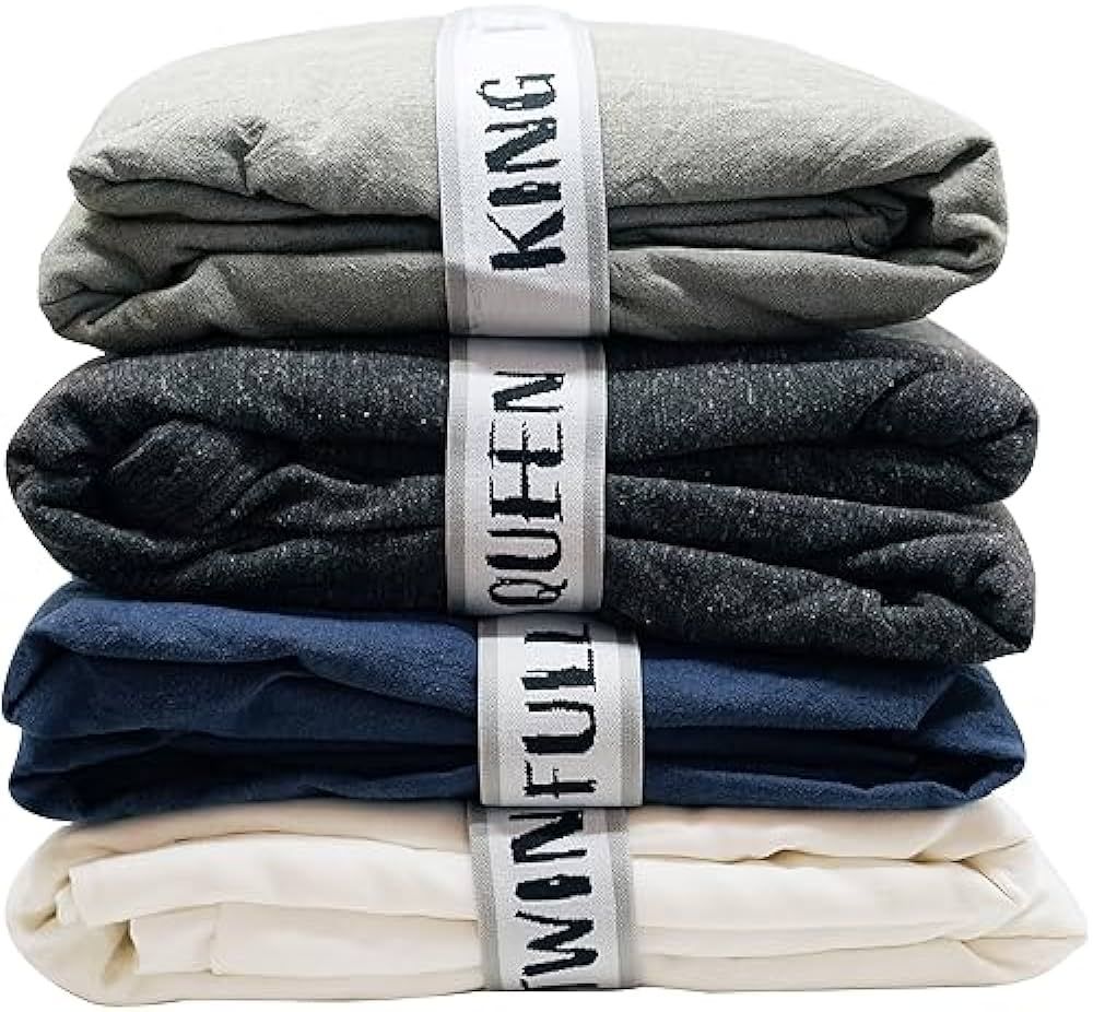 Bed Sheet Organizer and Storage Size Label Bands | Bed Sheets Set Organizers for Linen Closet Org... | Amazon (US)