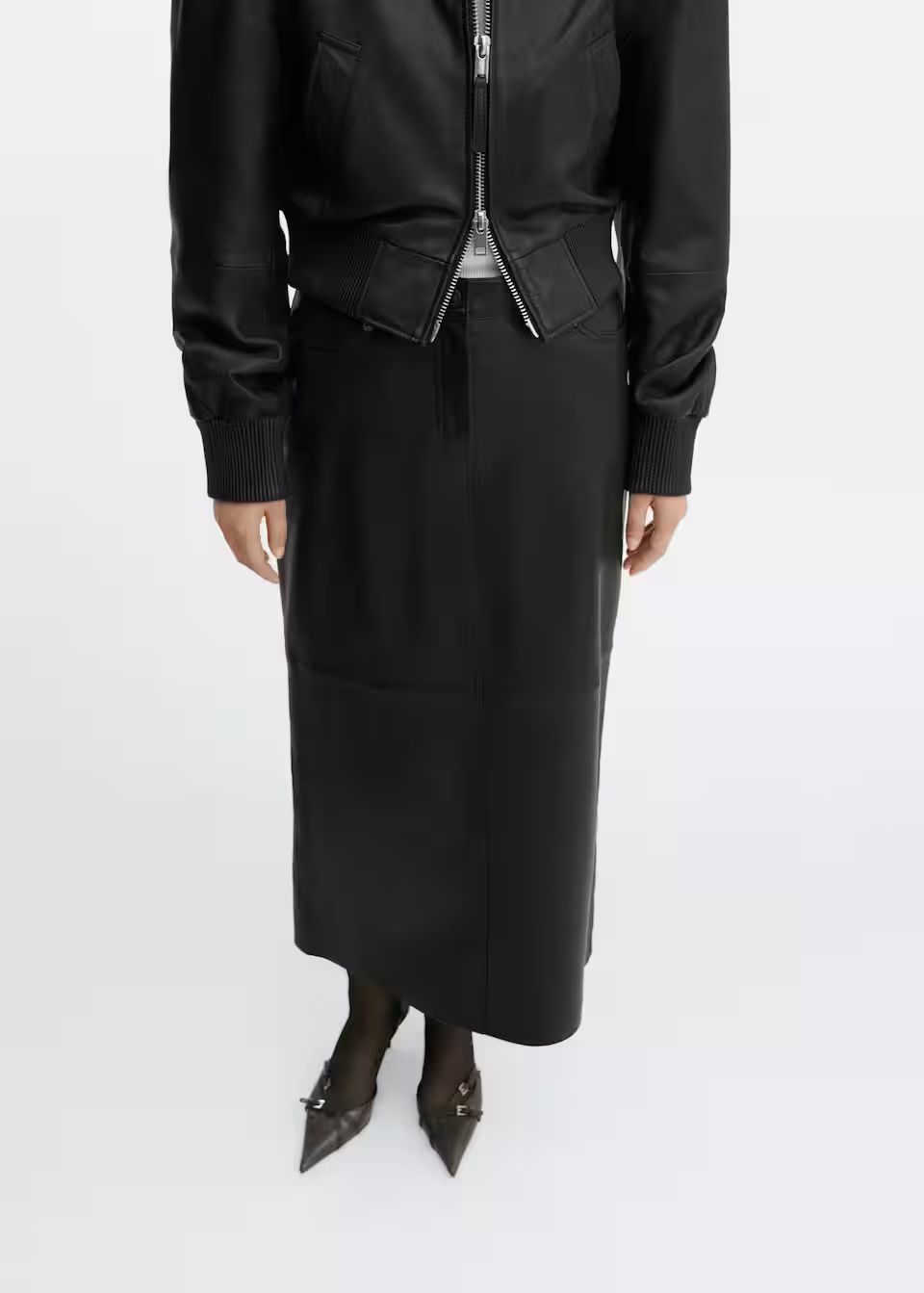 Leather pencil skirt -  Women | Mango United Kingdom | MANGO (UK)