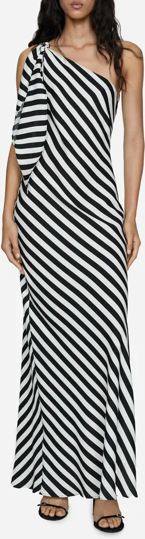 Stripe One-Shoulder Maxi Dress Fall 2025 Fashion Fall Gown Fall Formal Dress Fall Dresses 2025 | Nordstrom