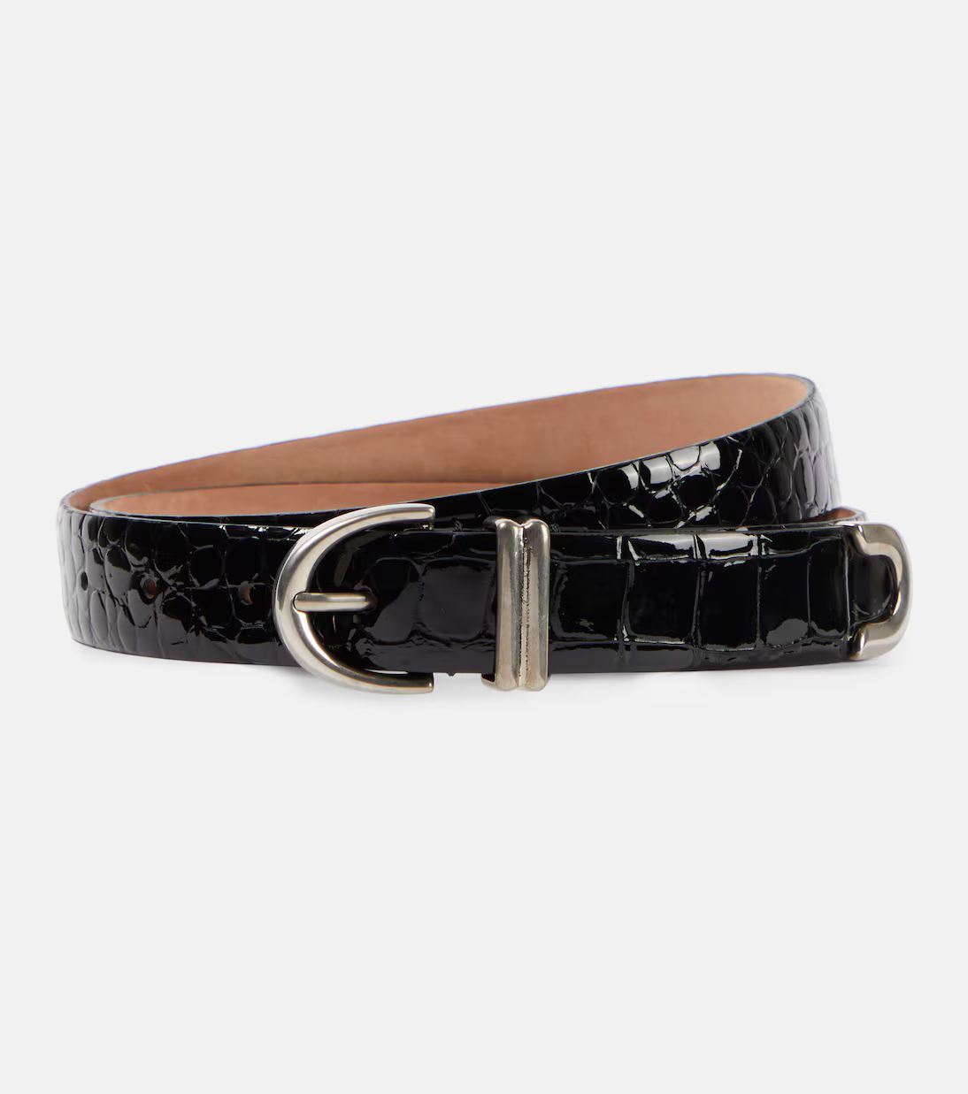 Bambi croc-effect patent leather belt | Mytheresa (US/CA)