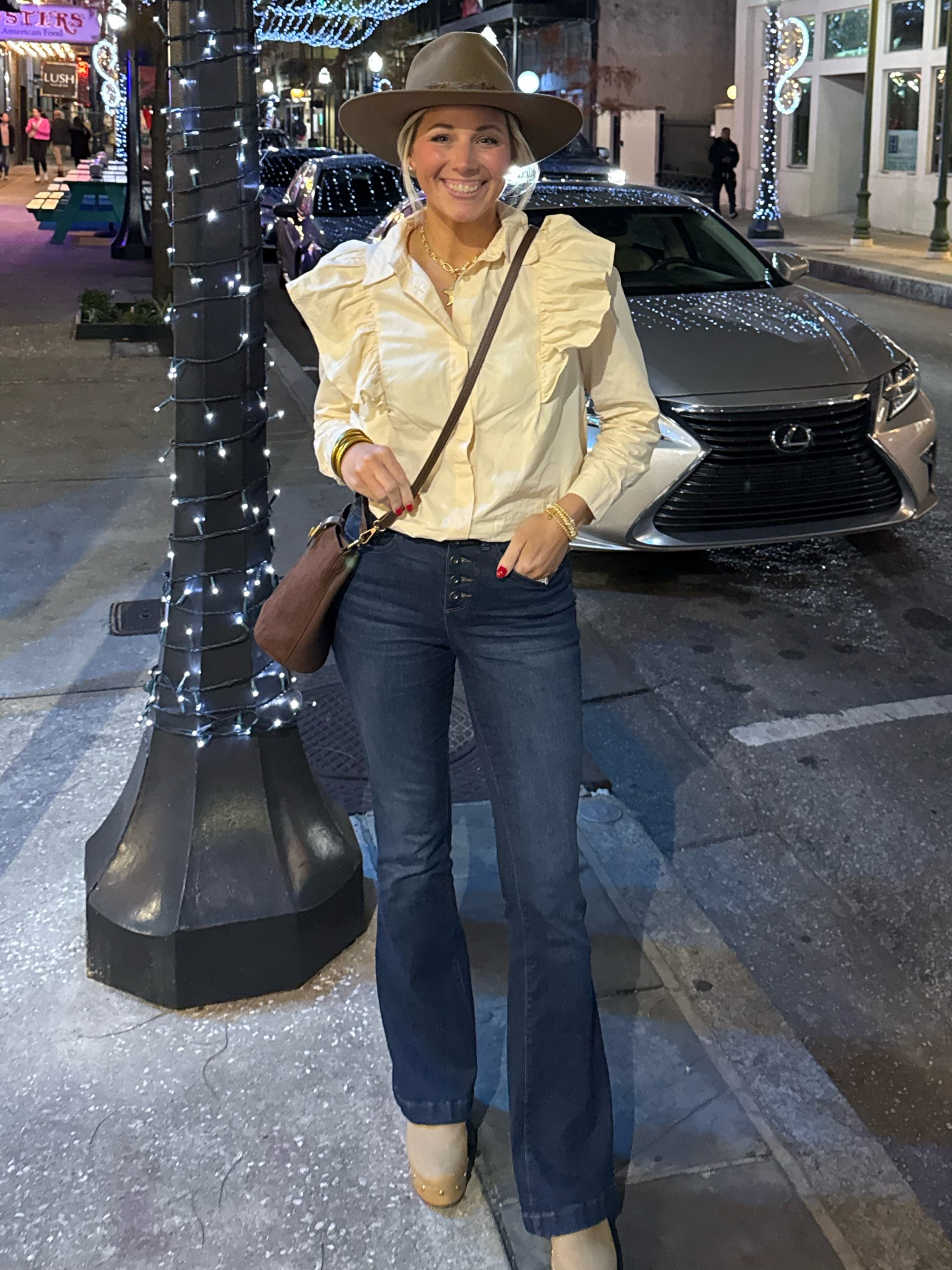 Friday night fit
Top-Amazon
Jeans- Old Walmart but linking similar 
Bag- local boutique but linking similar 
Hat- custom but linking similar 
Clogs- Amazon 

#LTKFindsUnder100 #LTKStyleTip #LTKFindsUnder50