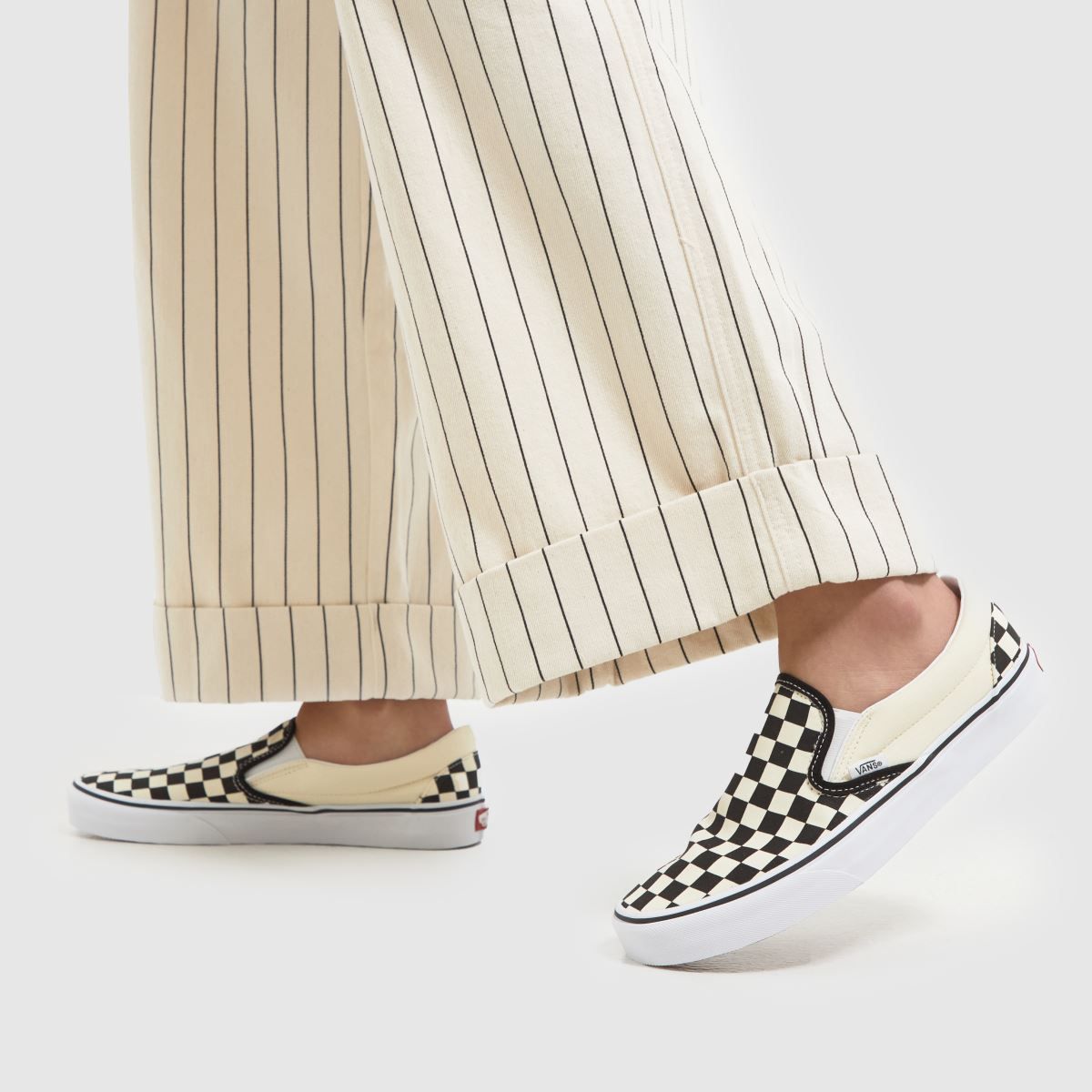 Womens Black & Cream Vans Classic Checkerboard Trainers | schuh | Schuh