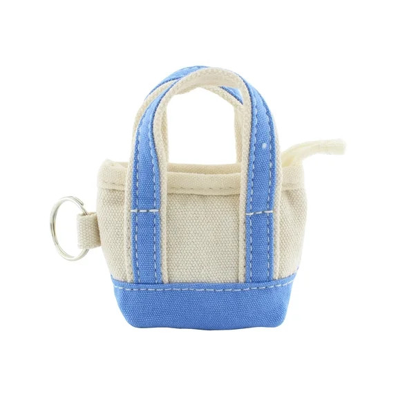 U Style Mini Canvas Tote Keychain, Light Blue | Walmart (US)