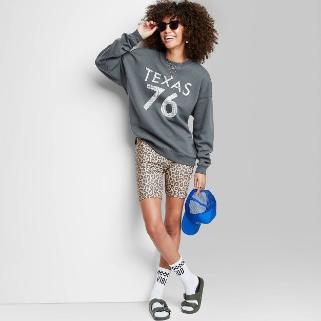 Women's Ascot + Hart Texas Graphic Sweatshirt - Gray | Target