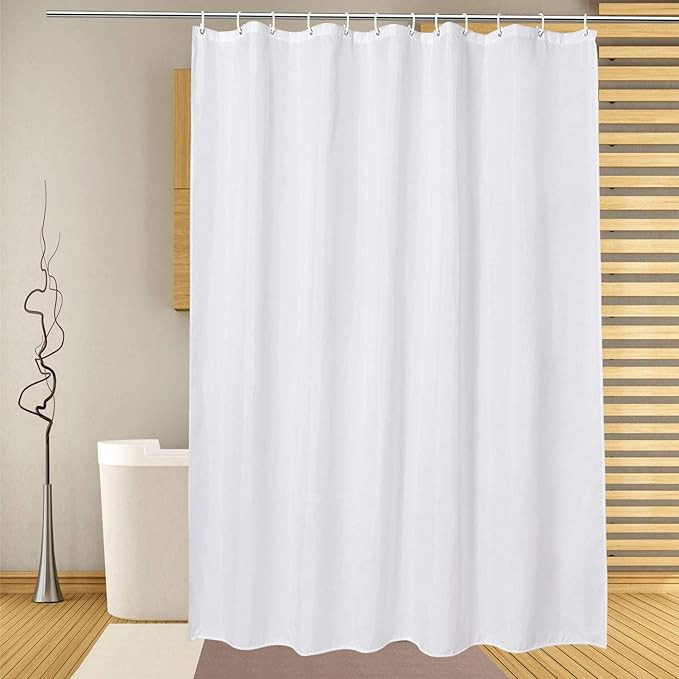 EurCross Extra Long Fabric Shower Curtain Liner 96 inch Length, High Grade Water Repellent Machin... | Amazon (US)