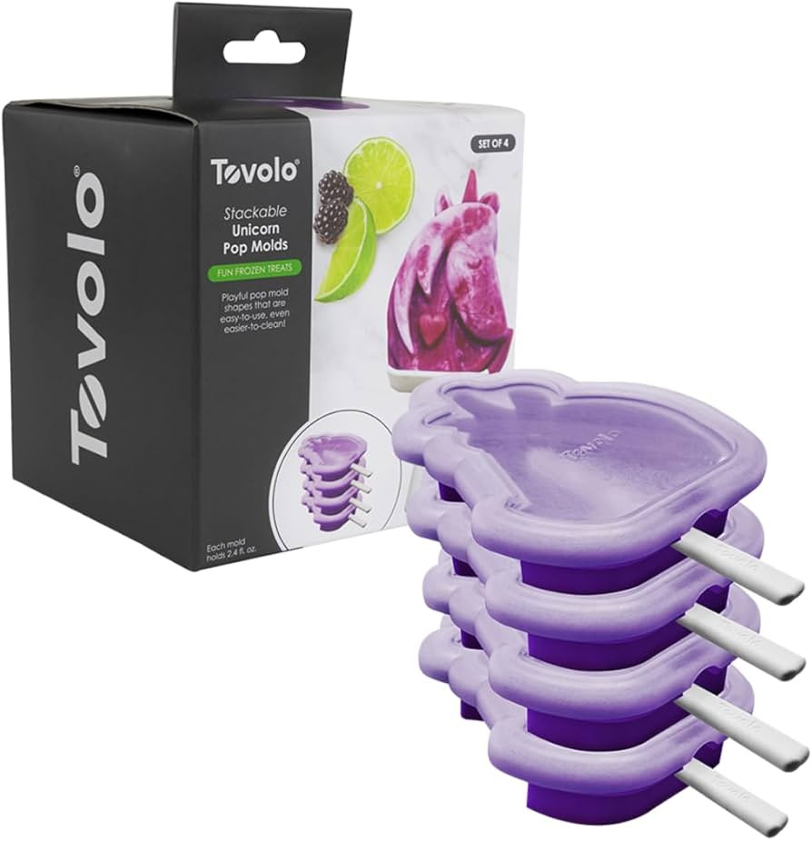 Tovolo Silicone Popsicle Molds with Sticks (4-Pack, Unicorn) - Reusable Ice Pop Molds for Homemad... | Amazon (US)