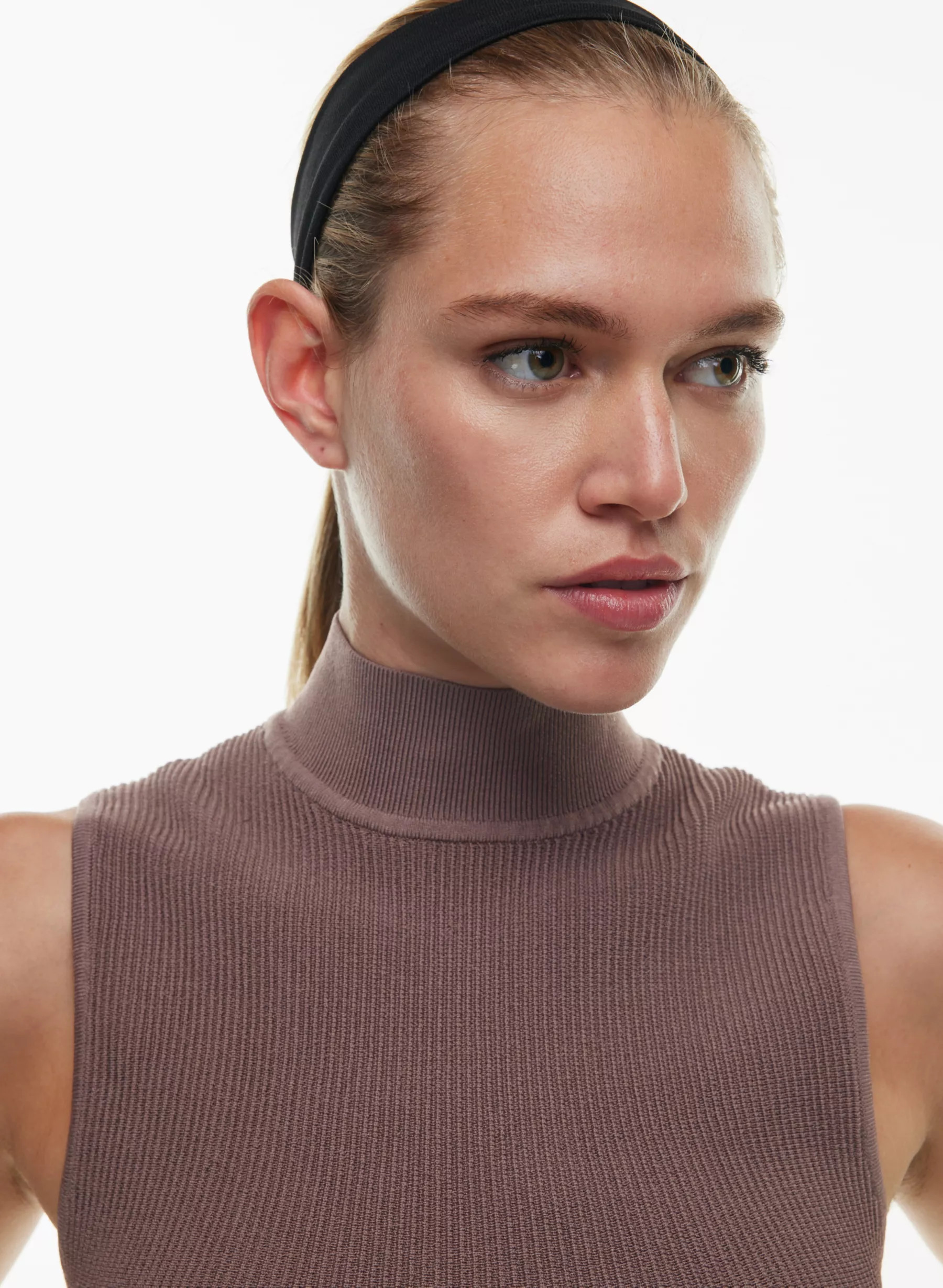 SCULPT KNIT MOCKNECK TANK | Aritzia