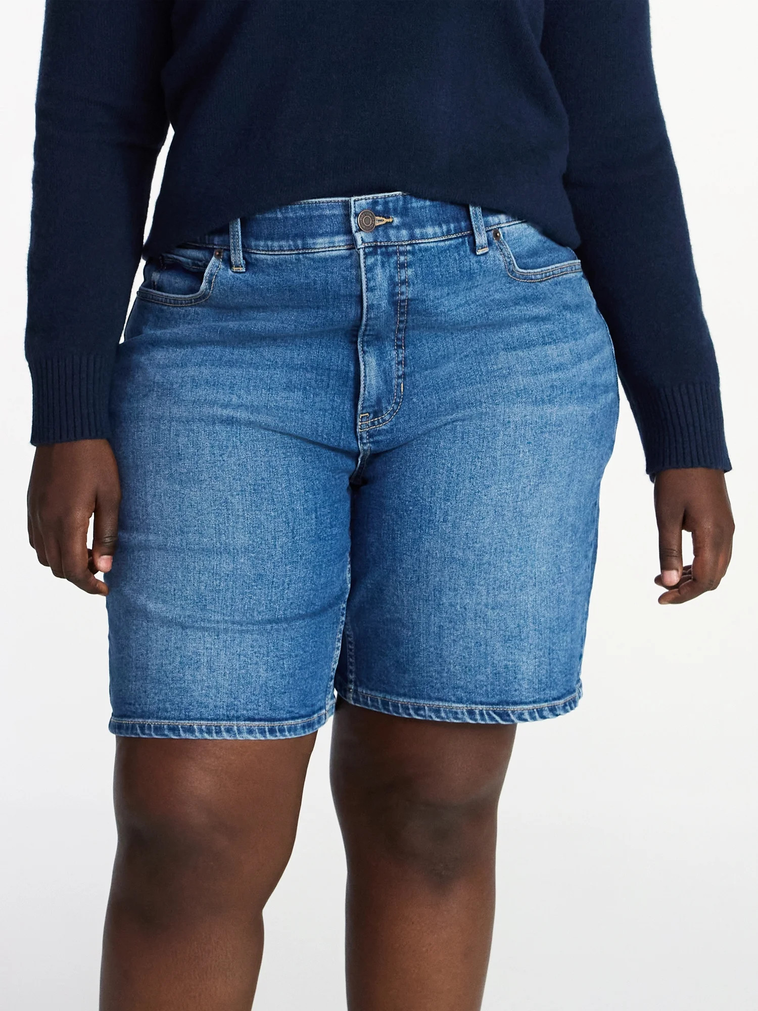 Terra & Sky Women's Plus Size Bermuda Shorts, 9" Inseam, Sizes 16W-26W | Walmart (US)