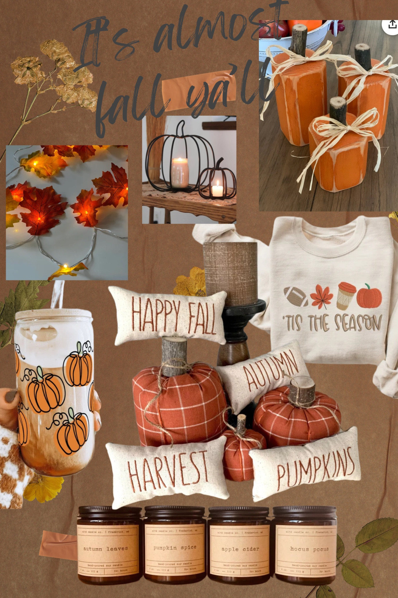I can’t be the only one that’s ready for fall and all the holiday decor???!! Ugh Etsy is my fave!! Get ready friends!! I can smell the pumpkin spice!

#LTKFamily #LTKStyleTip #LTKSeasonal