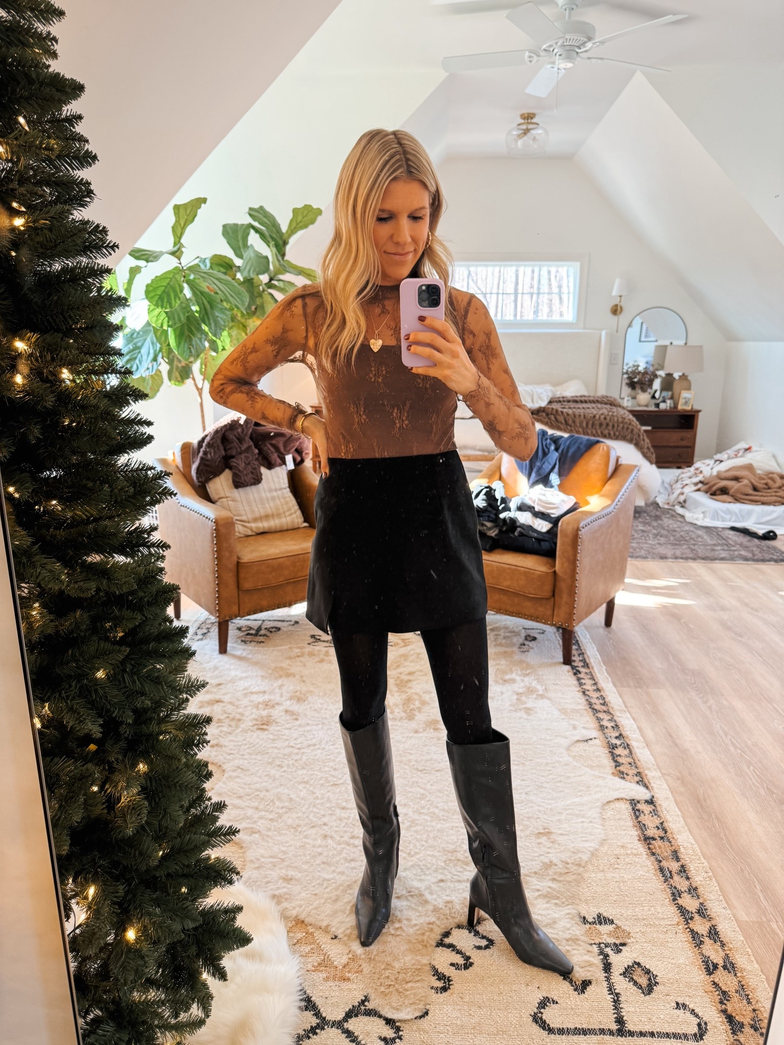 Fun holiday outfit! Love this brown top, so pretty! Only $10👌🏻💯🤎

#LTKootd #LTKGiftGuide #LTKHoliday