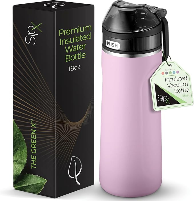 SipX™ Triple-Insulated Stainless Steel Water Bottle - 18oz. With Straw Lid, BPA-Free Reusable I... | Amazon (US)