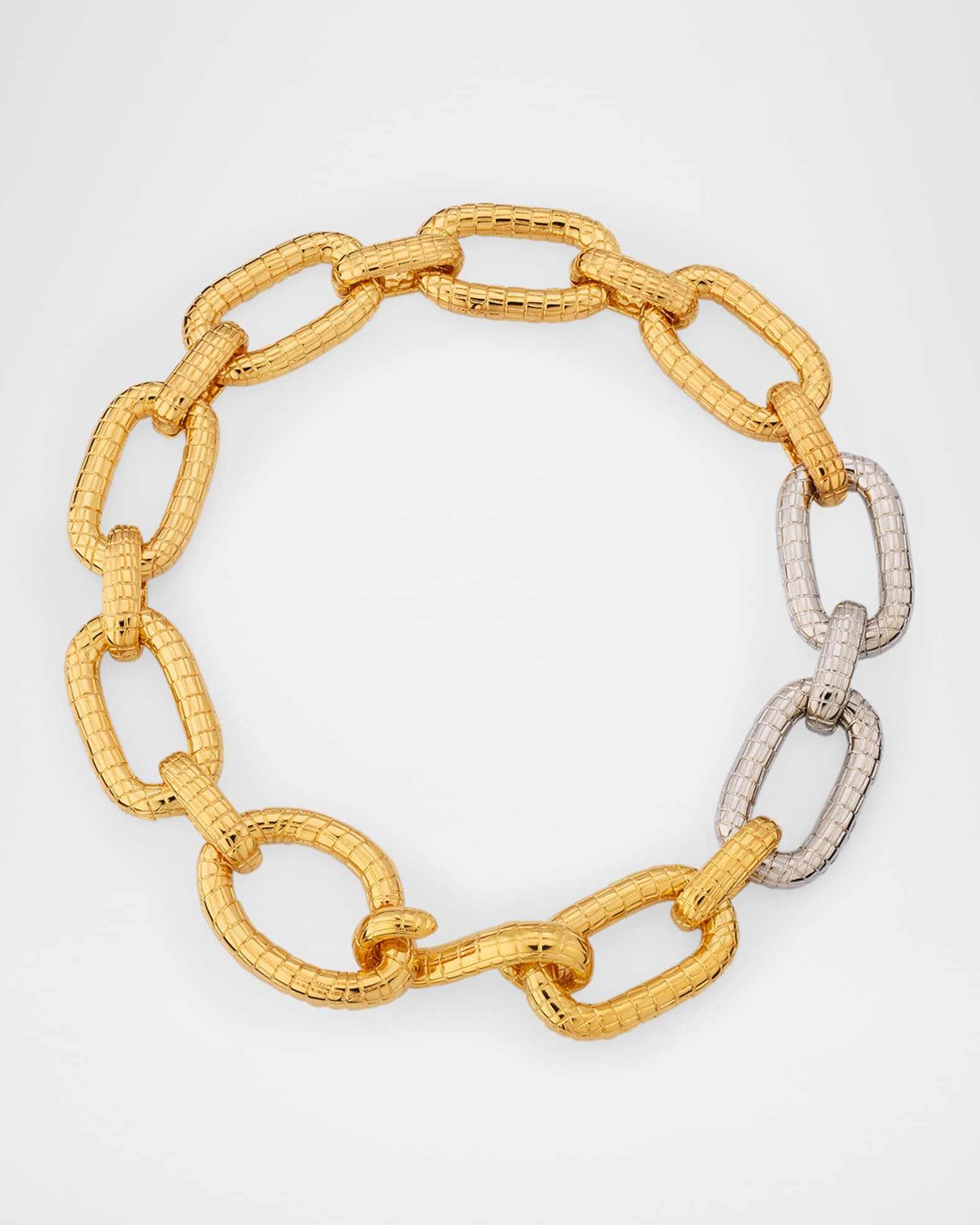 Mosaic Chain Bicolor Necklace | Neiman Marcus