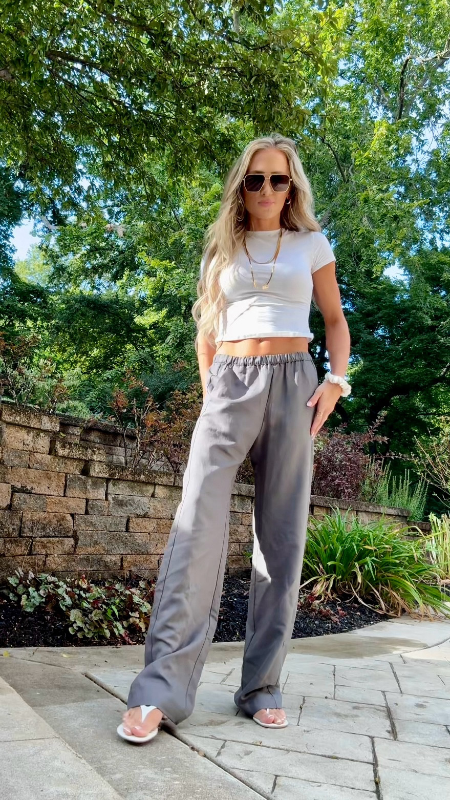 REVOLVE: Baggy Pants + White Tee Trend 