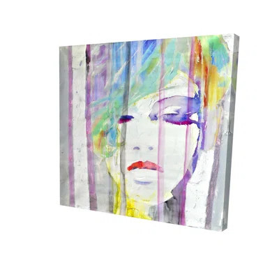 Abstract Colorful Portrait - Contemporary Purple Canvas Art | Wayfair North America