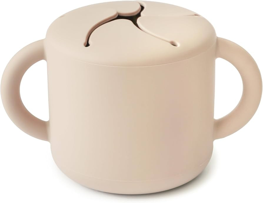 mushie Silicone Snack Cup | Spill Proof Food Container for Toddler and Baby (Shifting Sand) | Amazon (US)