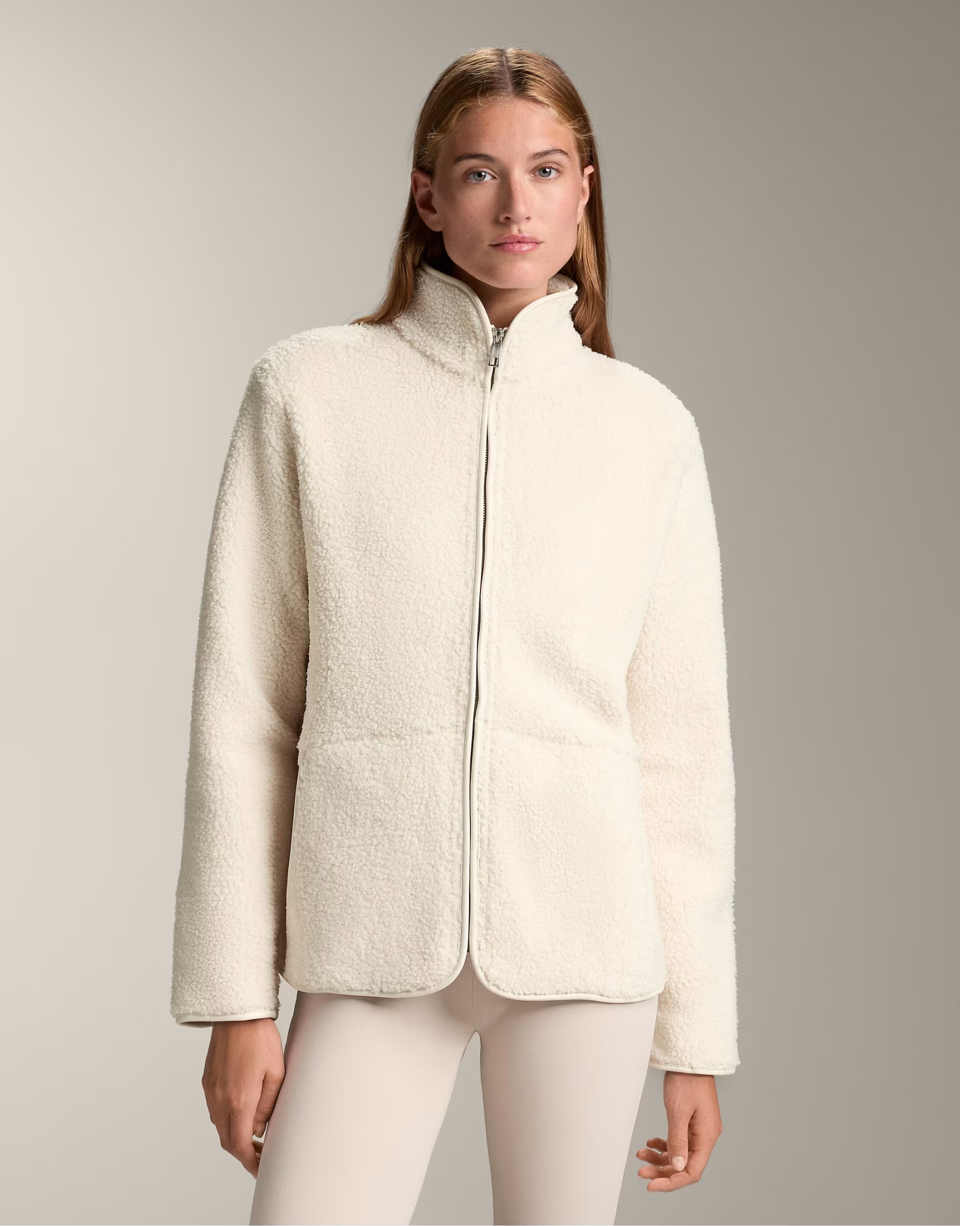 OYSHO Faux-shearling jacket in ecru | ASOS | ASOS (Global)