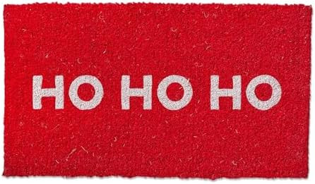 tag Ho Ho Ho Christmas Coir Door Mat 30x17 Natural Coir Doormat Red Holiday Decor Easy Clean 1'6X... | Amazon (US)