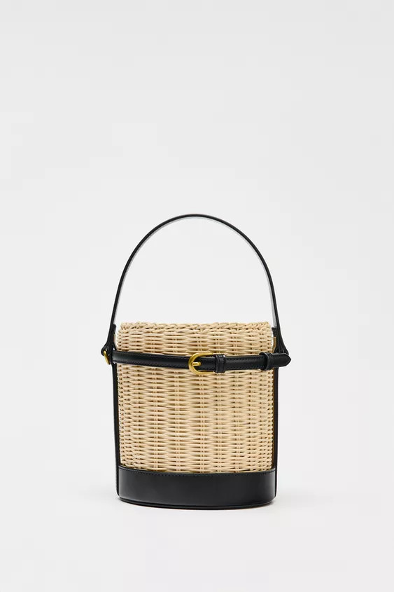 FESTE TASCHE MIT OBERTEIL MIT ZOPFMUSTER | Zara DE