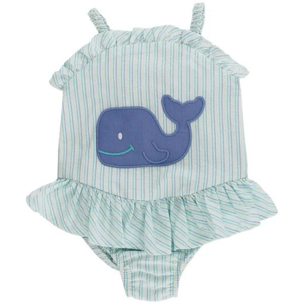 Wally Whale - One Piece Swimsuit with Ruffle | The Bailey Boys