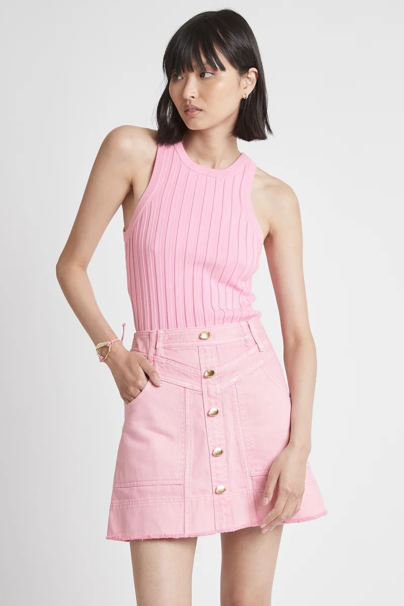 Hydra Racer Knit Ribbed Top | Aje.(Global)