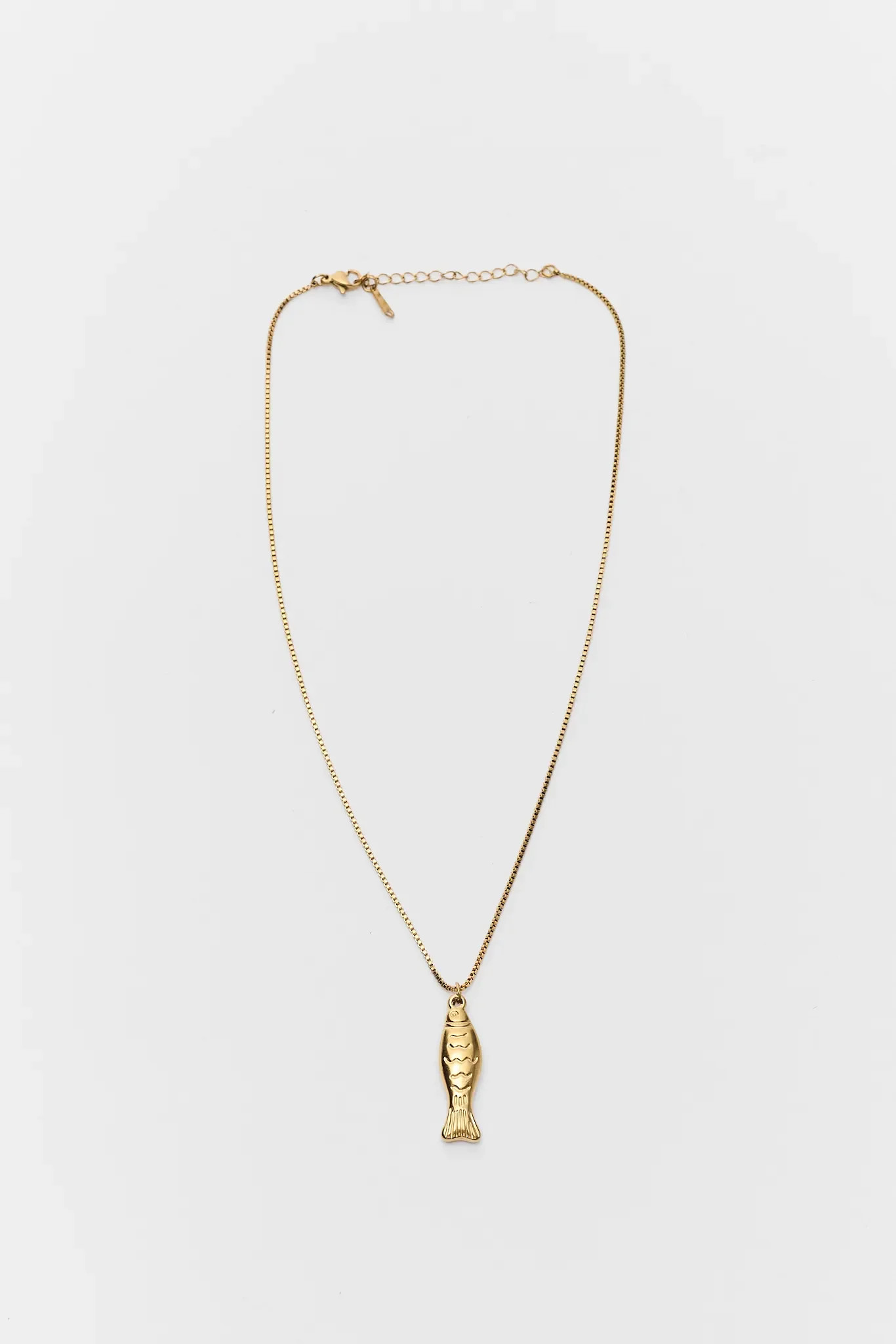 Dorie Gold Fish Pendant Necklace | Avara
