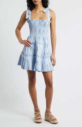 Hill House Home The Ribbon Smocked Pleated Minidres | Nordstrom | Nordstrom