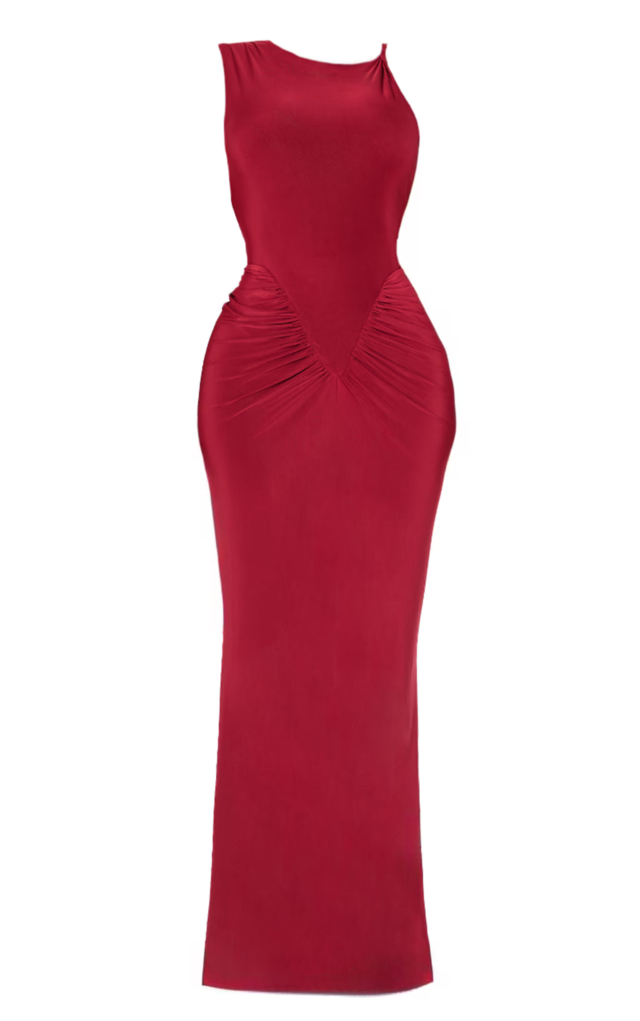 Shape Burgundy Sleeveless V Waist Maxi Dress | Shape | PrettyLittleThing US