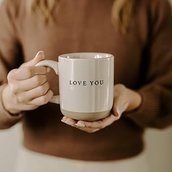 Sweet Water Decor Love You Stoneware Coffee Mugs - 14Oz Coffee Mugs for Hot & Cold Drinks - Cute ... | Amazon (US)
