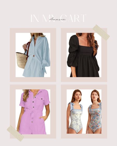 Amazon matching sets, little black dress 🖤🩵🩷 

#LTKstyletip #LTKunder50 #LTKFind