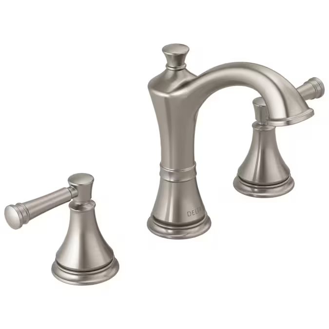 Delta Valdosta Spotshield Brushed Nickel 2-handle Widespread WaterSense Bathroom Sink Faucet with... | Lowe's